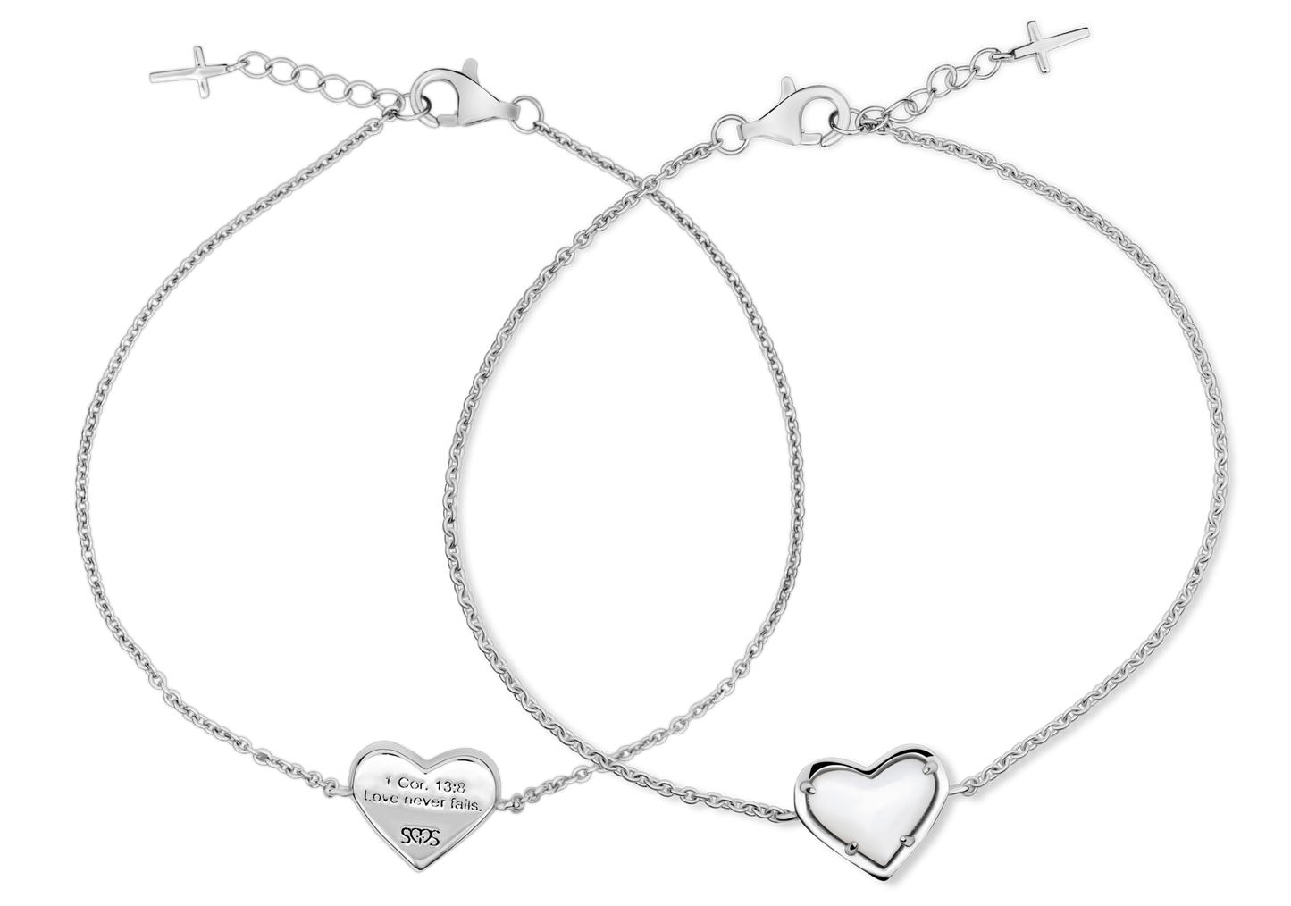 Alala Mother of Pearl Heart Sterling Silver Bracelet