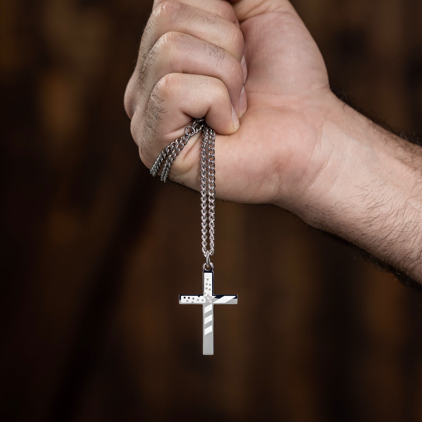 Alala Men’s Proverbs 30:5 Cross Necklace