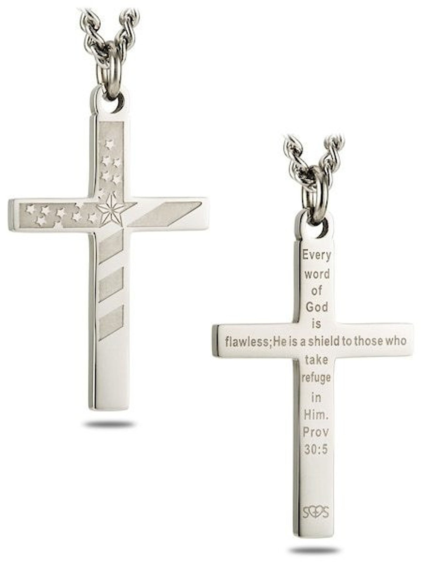 Alala Men’s Proverbs 30:5 Cross Necklace