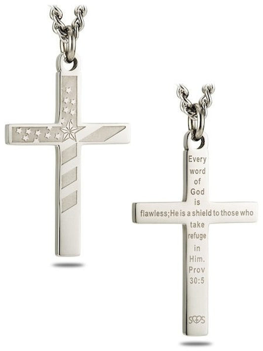 Alala Men’s Proverbs 30:5 Cross Necklace