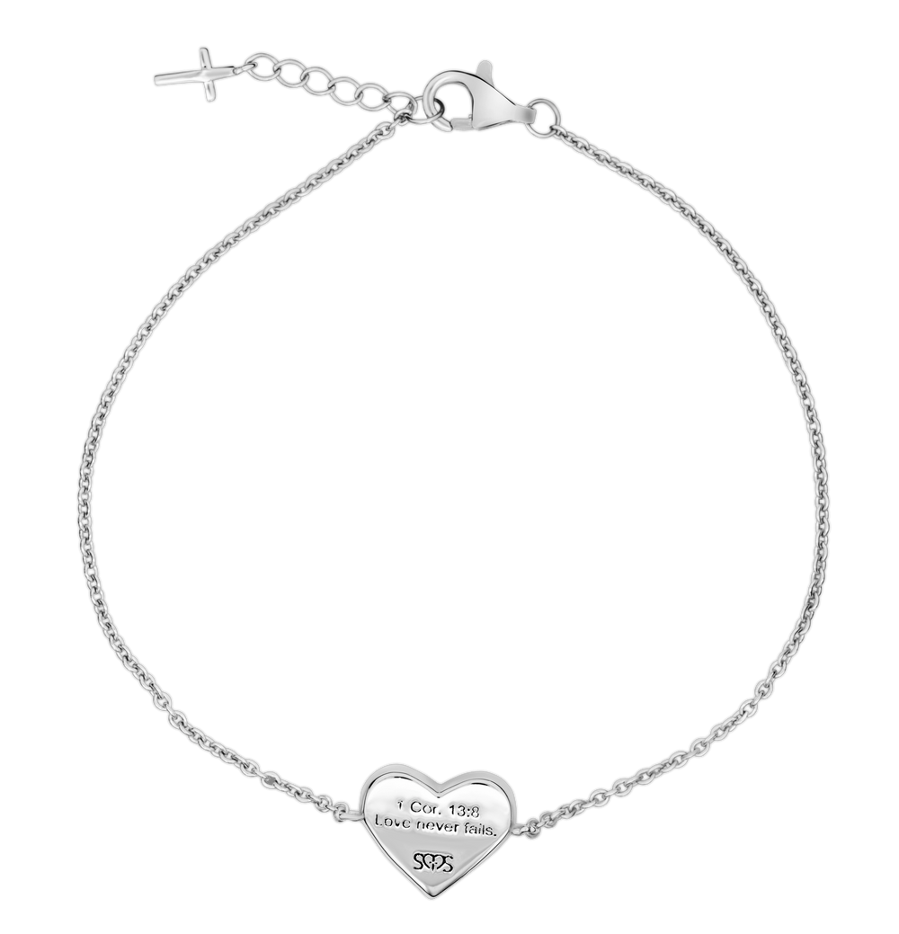 Alala Mother of Pearl Heart Sterling Silver Bracelet