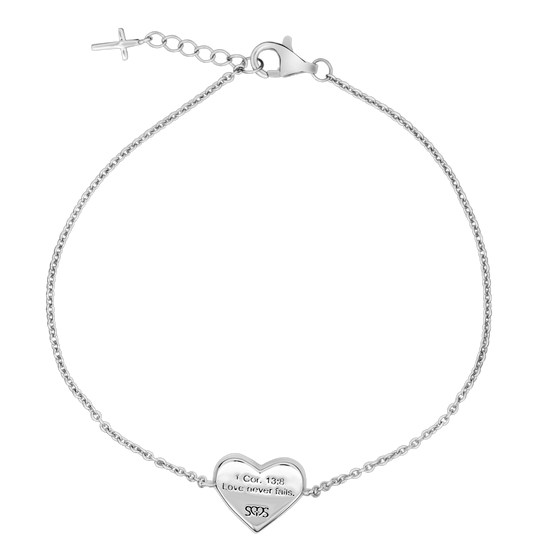 Alala Mother of Pearl Heart Sterling Silver Bracelet